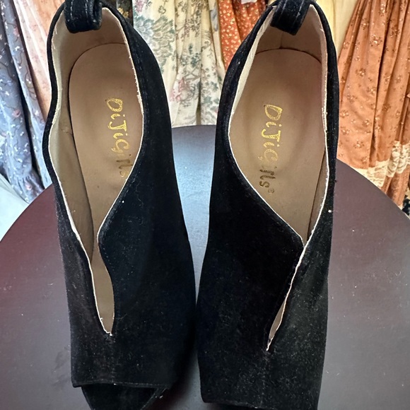 DiJiGirls platform suede open toe booties - Picture 4 of 7